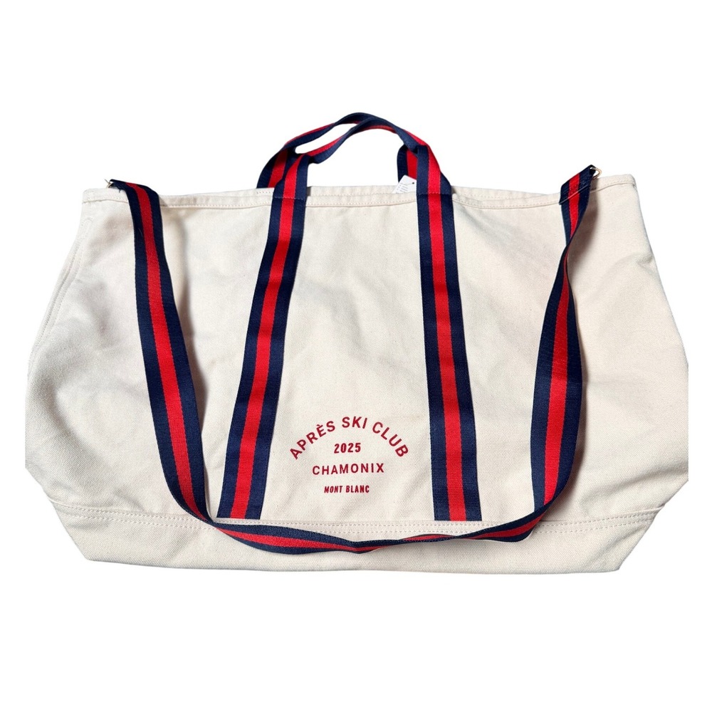 Anthropologie Après Ski Club XL Canvas Tote Bag NWT Nautical - Picture 6 of 6